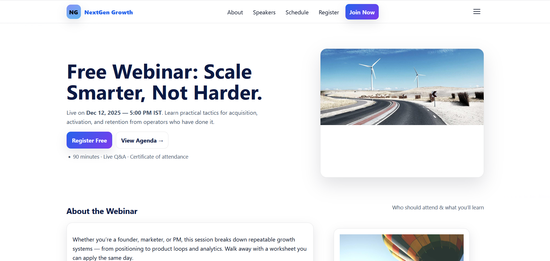 webinar event signup